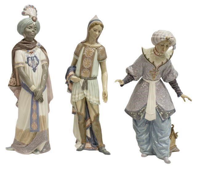 (3) LLADRO PORCELAIN WISE MEN KINGS