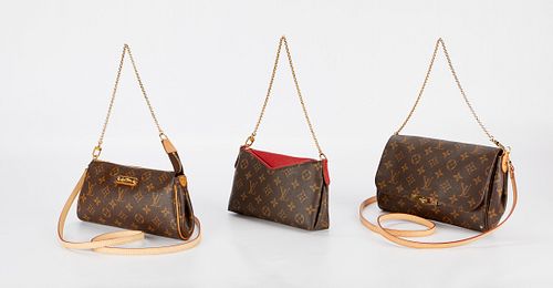 3 LOUIS VUITTON CLUTCHESLouis