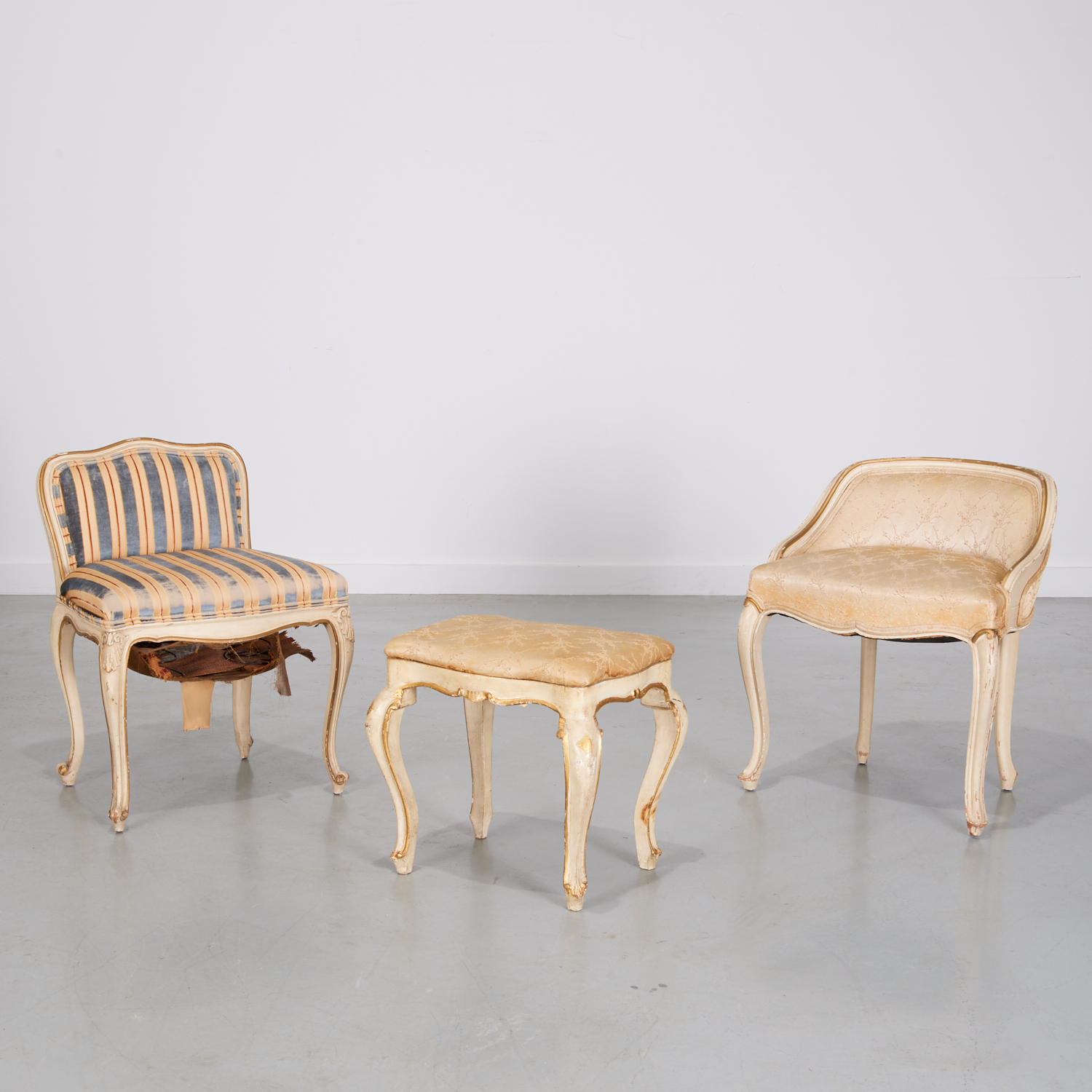 (3) LOUIS XV STYLE BENCHES AND