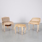 (3) LOUIS XV STYLE BENCHES AND