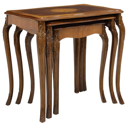 (3) LOUIS XV STYLE CROSSBANDED
