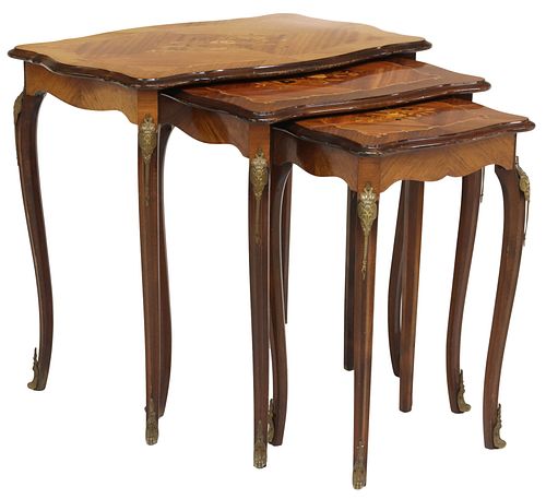 (3) LOUIS XV STYLE MATCHED VENEER