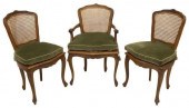 (3) LOUIS XV STYLE WALNUT CANE