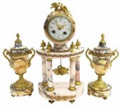 (3) LOUIS XVI STYLE MARBLE CLO