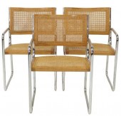 (3) MARCEL BREUER STYLE CANE A