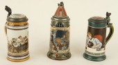 3 MARKED GERMAN METTLACH PORCE