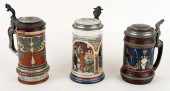 3 MARKED GERMAN METTLACH PORCE