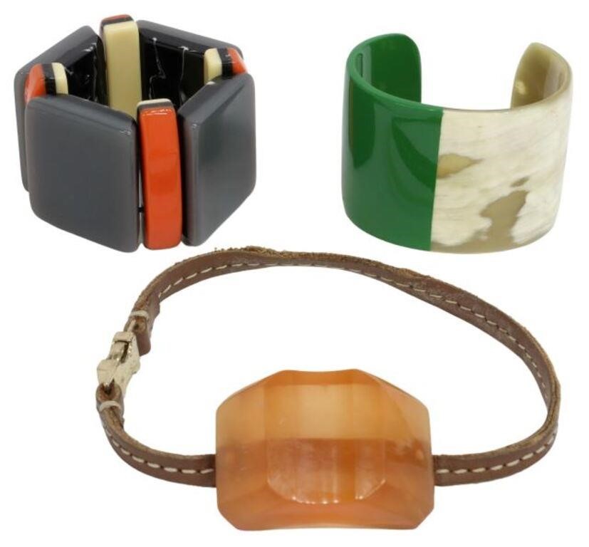 (3) MARNI CUFF, BANGLE & LEATHER