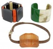 (3) MARNI CUFF, BANGLE & LEATH
