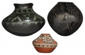 (3) MATA ORTIZ BLACKWARE OLLAS