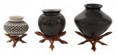 (3) MATA ORTIZ MEXICO POTTERY