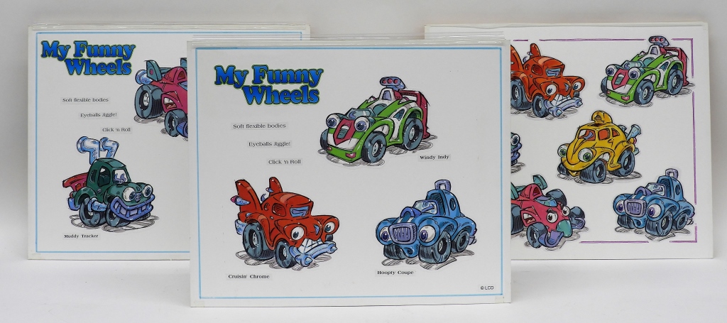 3 MATTEL MY FUNNY WHEELS ORIGINAL