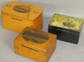 3 MAUCHLINEWARE BANKSca. 1880-