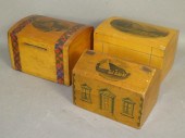 3 MAUCHLINEWARE BANKSca. 1880-