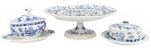 (3) MEISSEN BLUE ONION PORCELA