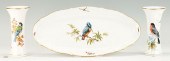 3 MEISSEN PORCELAIN BIRD & INS