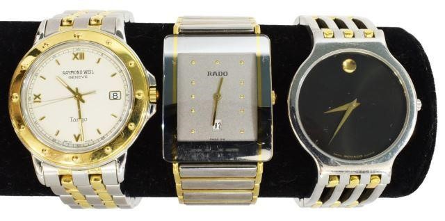 (3) MEN'S FASHION WATCHES,