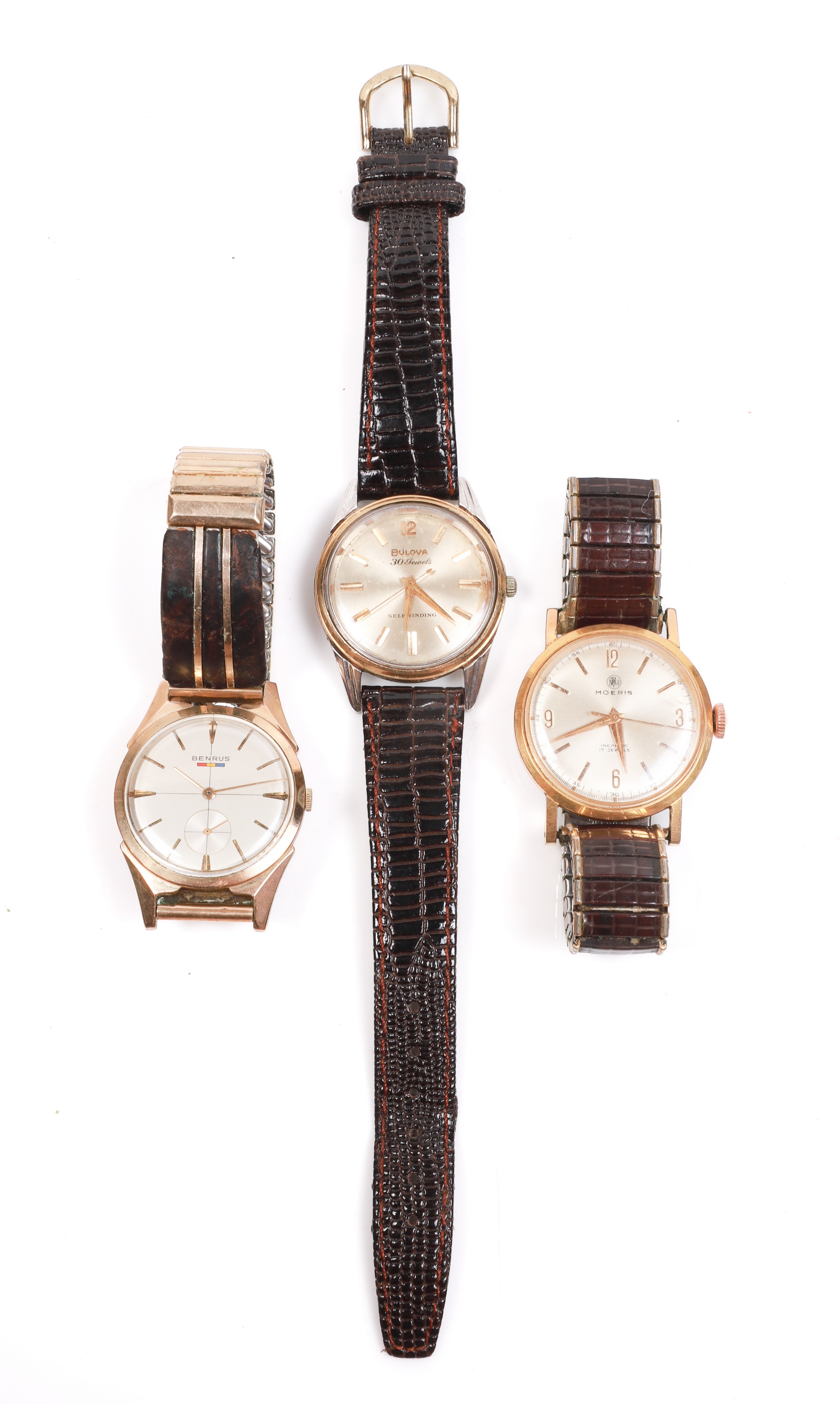 (3) Mens wristwatches to include