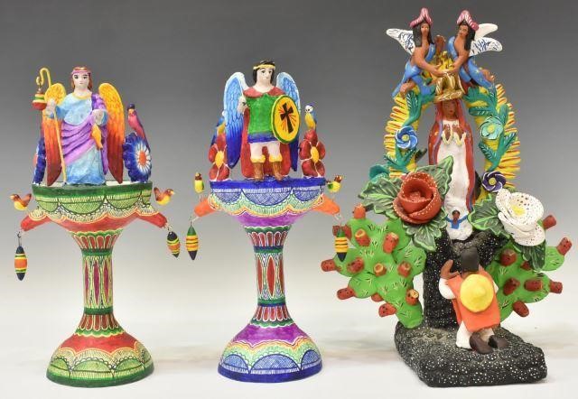 (3) MEXICAN FOLK ART CERAMIC