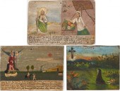 3 MEXICAN FOLK ART EX-VOTO RET