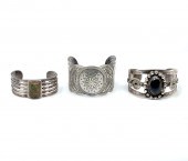 3 MEXICAN / SILVER BRACELETS: