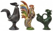 (3) MEXICO GLAZED POTTERY ROOS