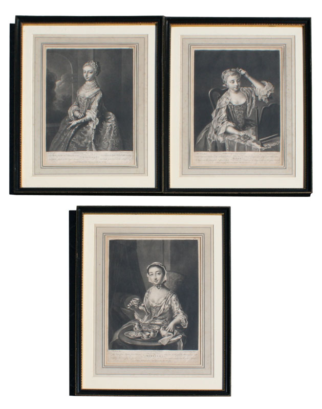 3 MEZZOTINTS BY RICHARD HOUSTON