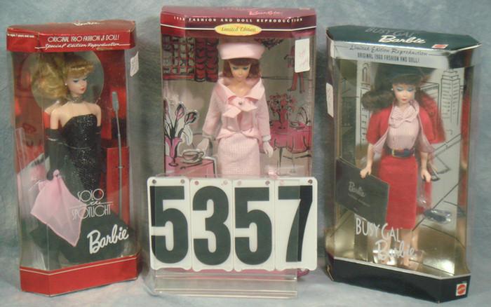 3 MIB reproduction Barbie Dolls,