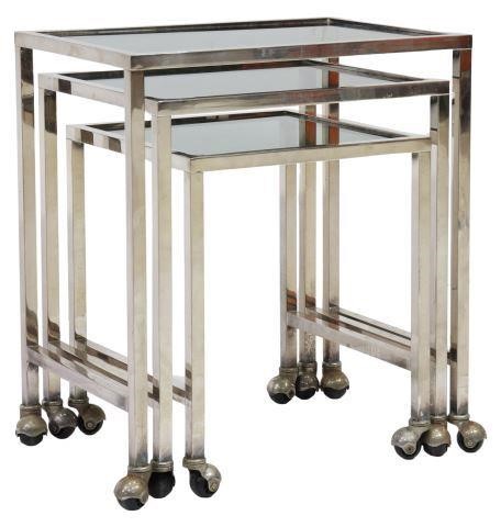 (3) MID-CENTURY MODERN CHROME