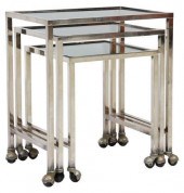 (3) MID-CENTURY MODERN CHROME