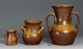 3 MIDDLE TN POTTERY HANDLED JA