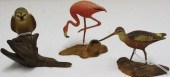 3 MINIATURE CARVED AND PAINTED