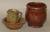 3 MINIATURE PA REDWARE VESSELS