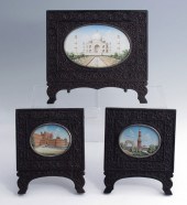 3 MINIATURE PAINTINGS ON IVORY