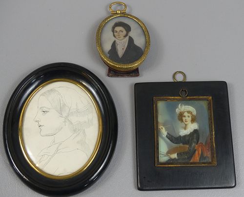 3 MINIATURE PORTRAITSLot 3