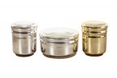 3 MIRROR GLASS STOOLS, INCLUDI