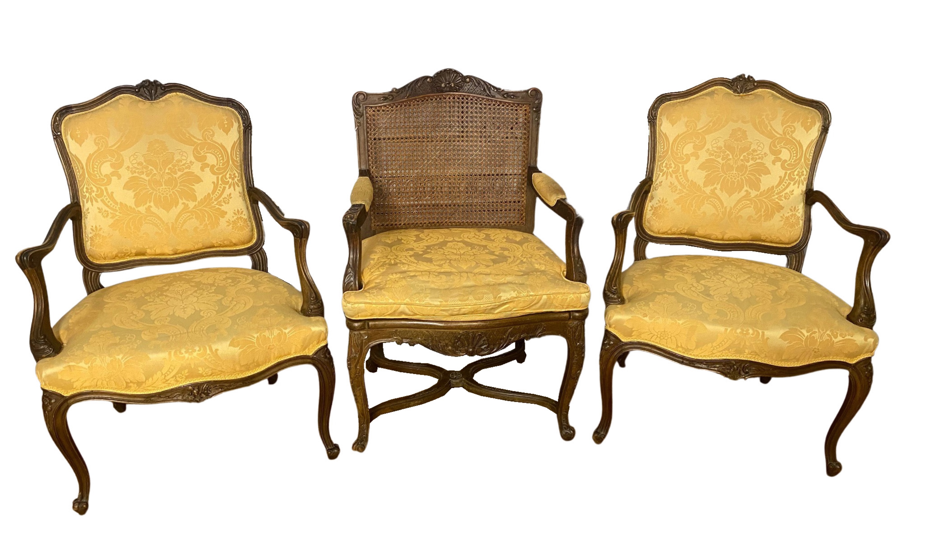3 MISC. LOUIS XV STYLE CARVED