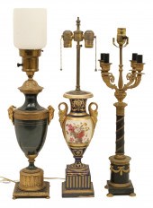 3 MISCELLANEOUS FRENCH  LAMPS