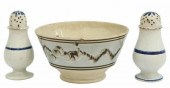 (3) MOCHAWARE EARTHWORM BOWL &