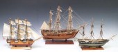 3) MODEL SAILING SHIPS, USS CO