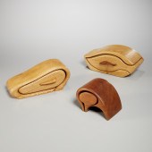 (3) MODERN WOOD STUDIO JEWELRY
