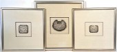 3 MONGOLIAN SILVER  REPOUSSE P