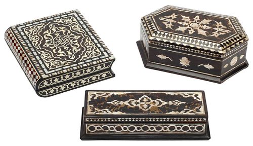(3) MOORISH STYLE MOTHER-OF-PEARL