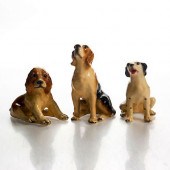 3 MORTENS STUDIOS CERAMIC DOG