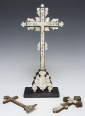 (3) MOTHER-OF-PEARL CLAD RELIG
