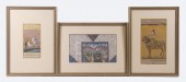 (3) MUGHAL INDIAN MINIATURE PA