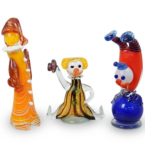 3 MURANO HAND BLOWN GLASS