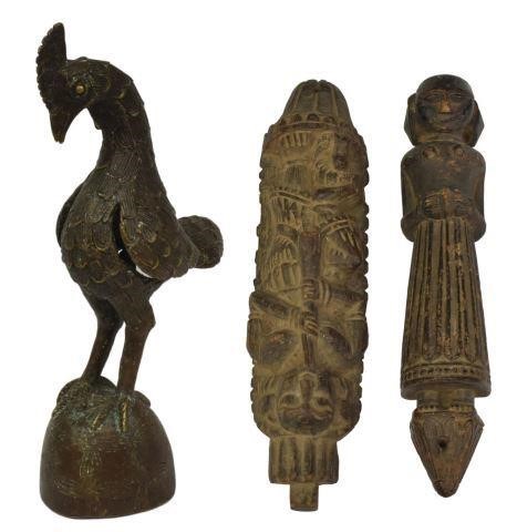 (3) MUSICIAN TEMPLE CARVINGS &