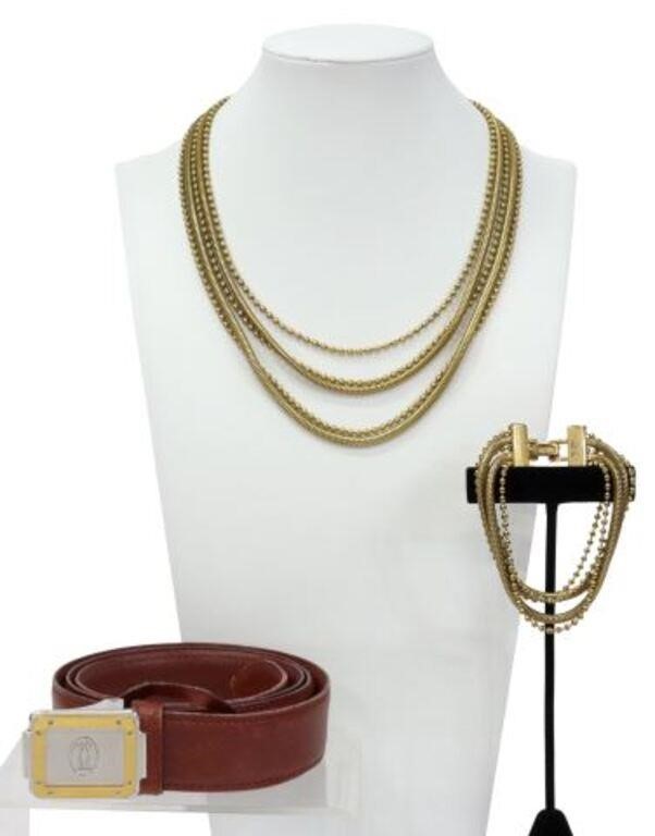 (3) MUST DE CARTIER BELT & DIOR