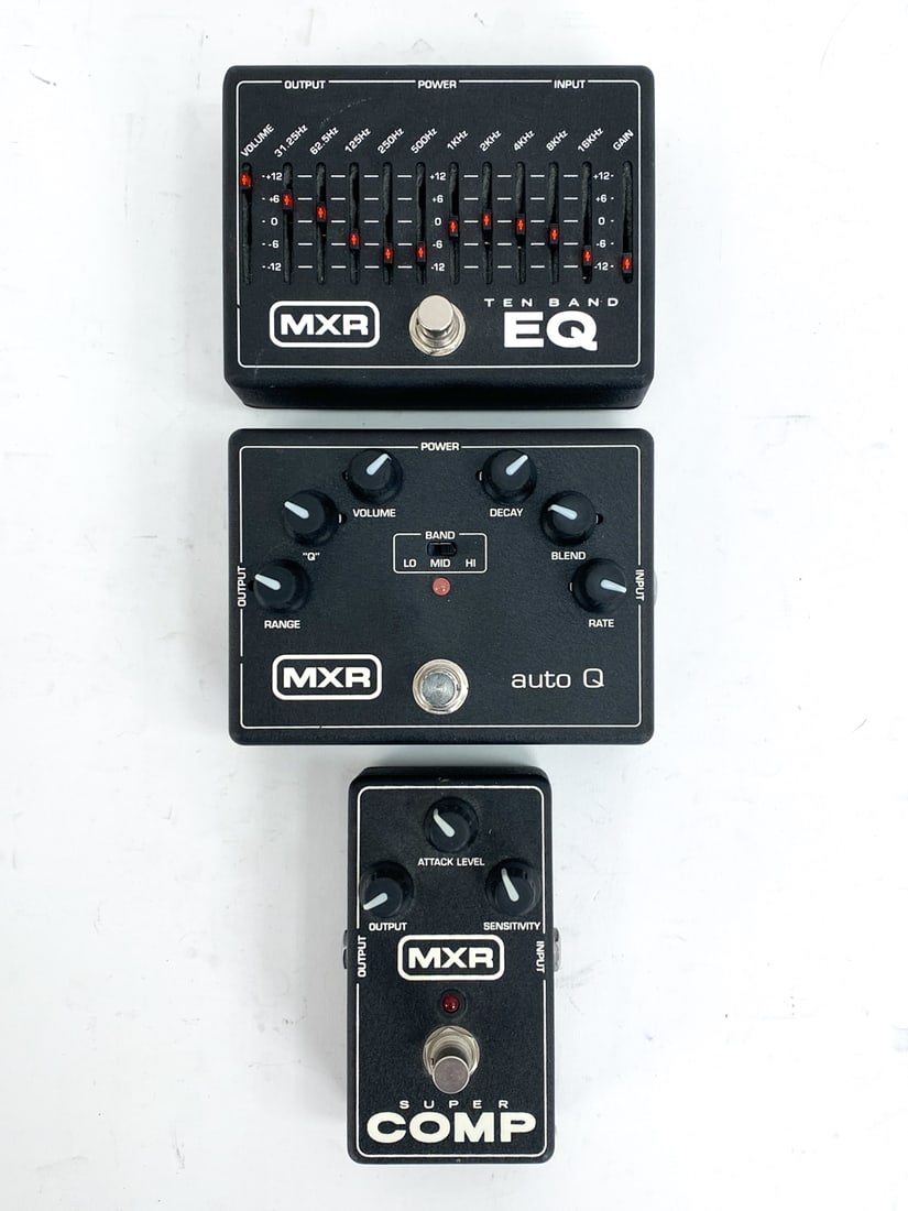 (3) MXR TEN BAND EQ, SUPER COMP &